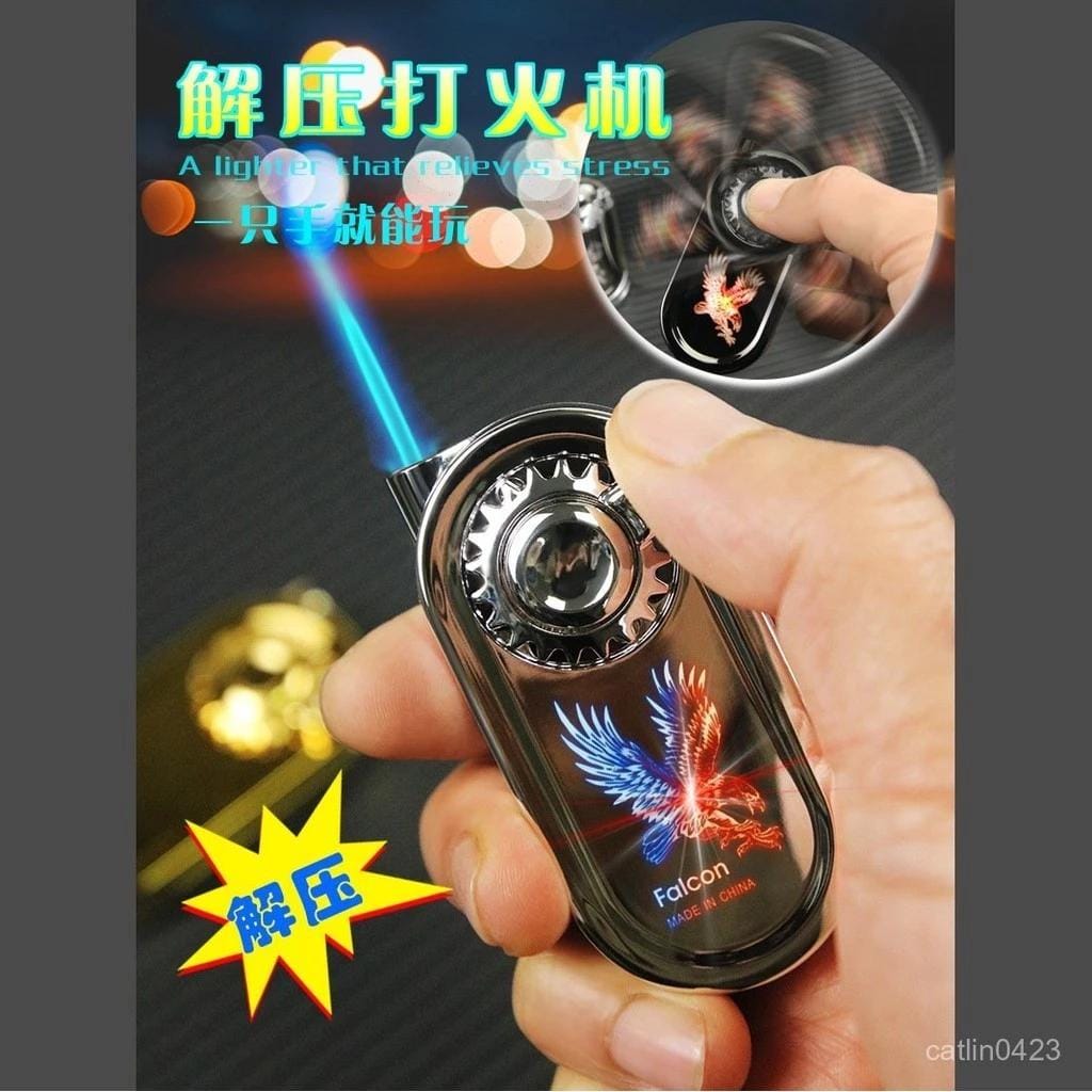 1 Piece Refillable Fancy Spinner Light Lighter | Best Quality Light Lighter | Lighter For Cigarette | Spinner Lighter Metal body (random color)